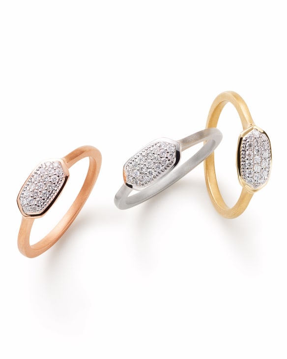 Isa Ring in Pave Diamond and 14k Rose Gold 